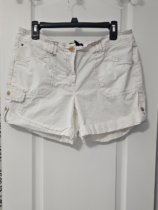 Tommy Hilfiger Pants - Tommy Hilfiger White Women's Cargo Utility Shorts
